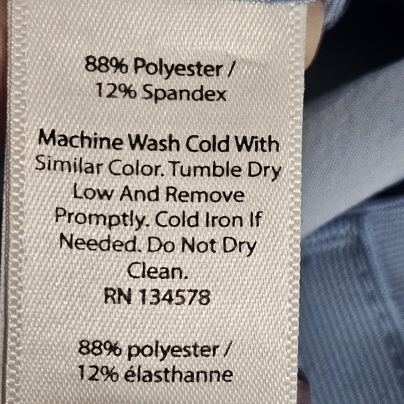 Vineyard Vines flat front polyester spandex active golf pants men's size 34x32 - Picture 5 of 5